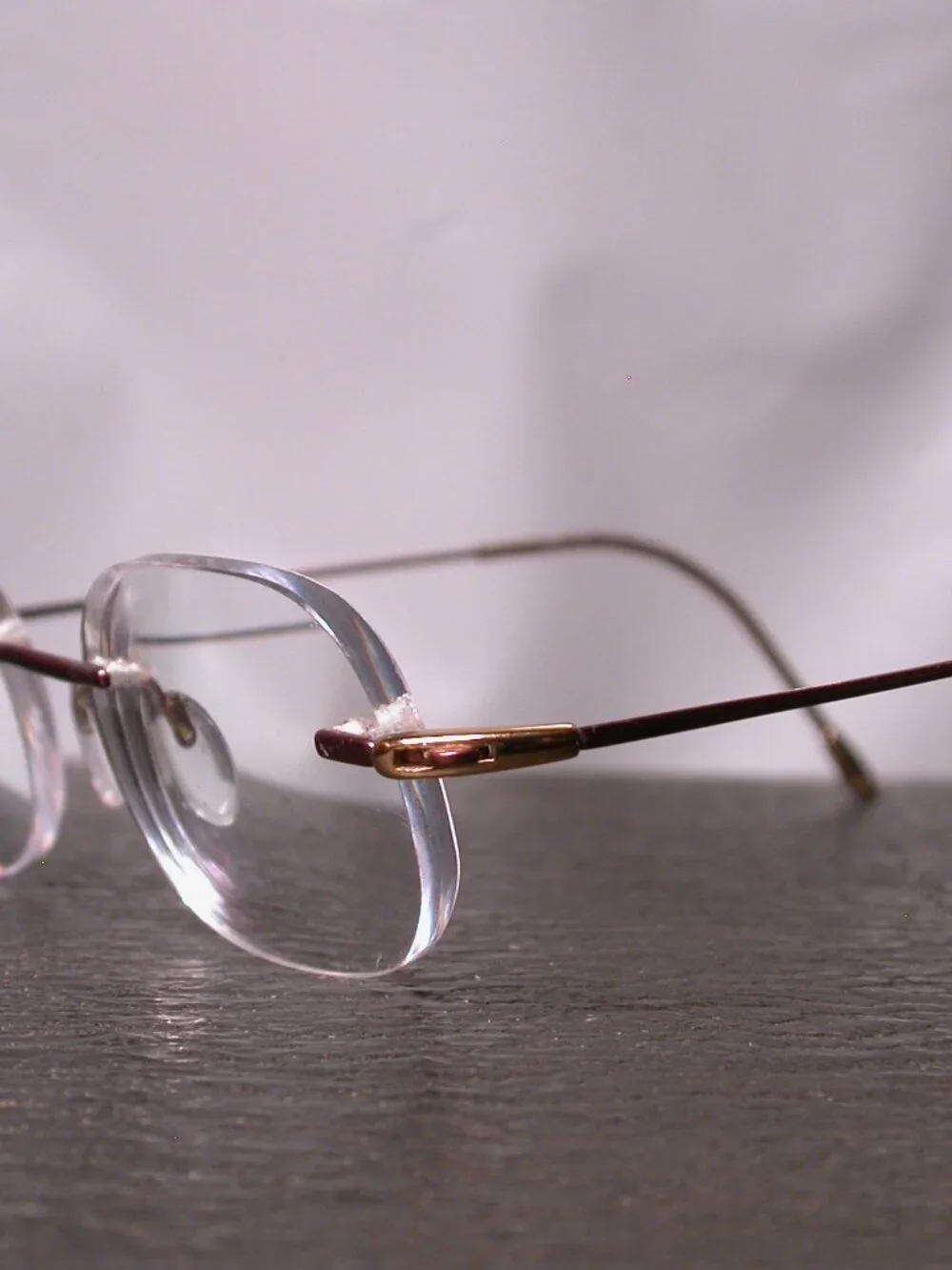 Silhouette Titan Frameless Pink and Gold Eyeglasses Made in Austria
